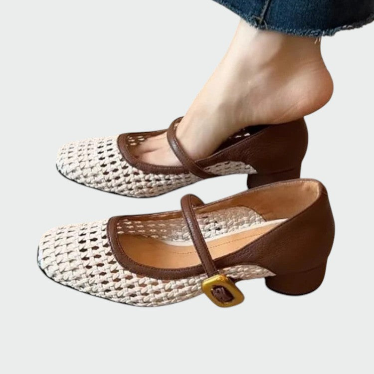 Olivia™ | Woven Buckle Mary Jane Shoes