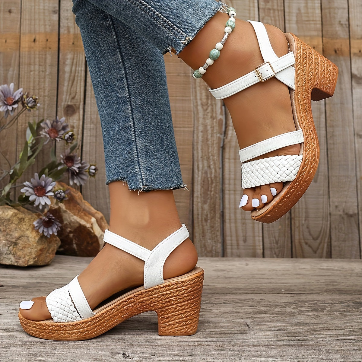 Haven™ | Braided Block Heel Sandals