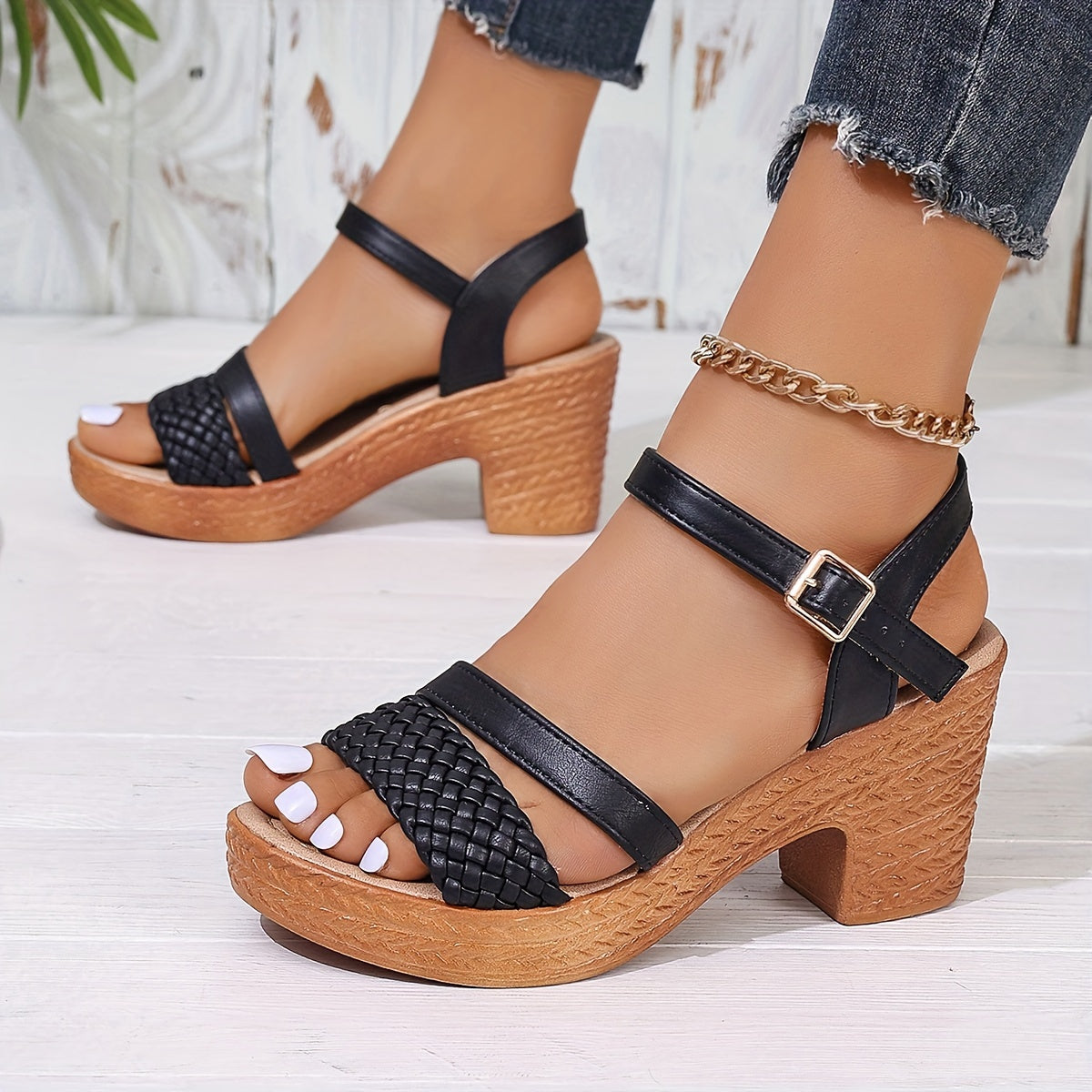 Haven™ | Braided Block Heel Sandals