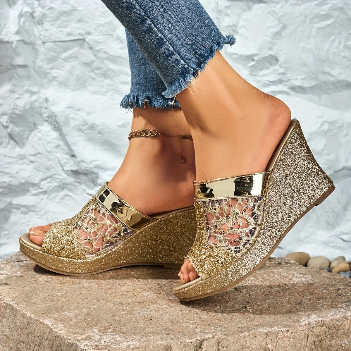 Alexis™ | Elegant Lace Sandals