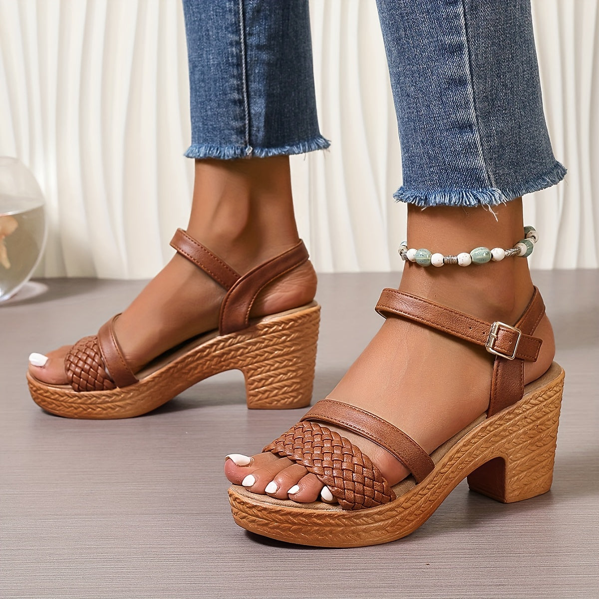 Haven™ | Braided Block Heel Sandals
