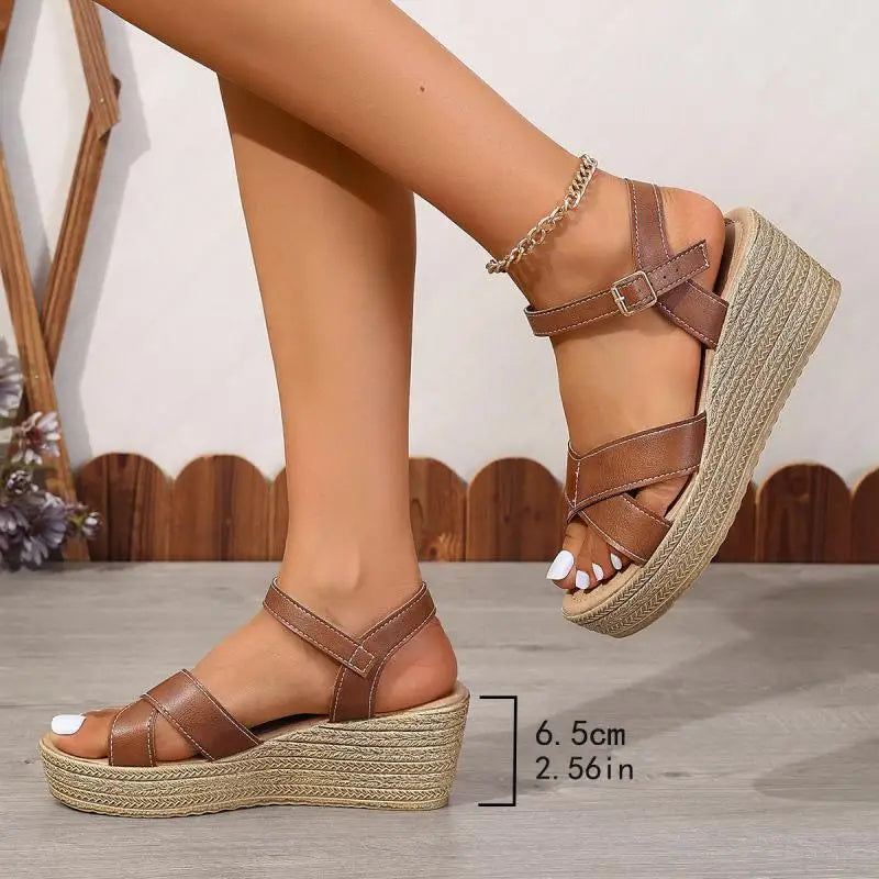Daphnie™ | Elegant Wedge Sandals