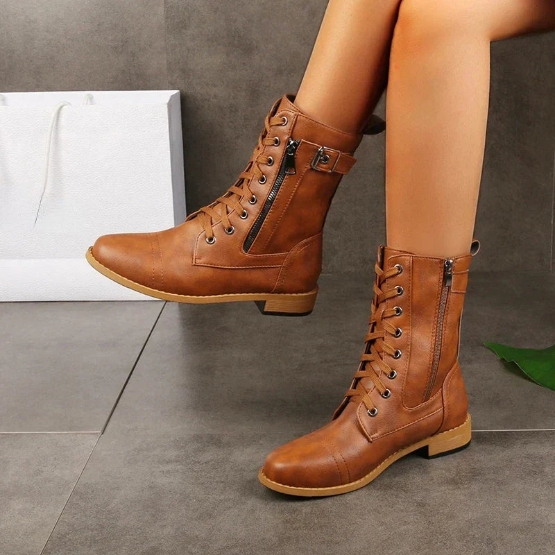 Mallory Lace-Up Combat Boots
