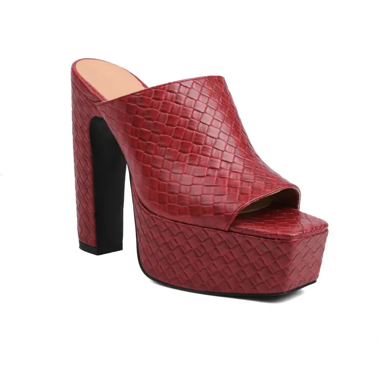 Bianca Vegan Leather Platform Sandals