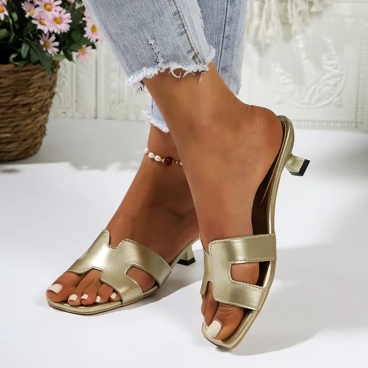 Gigi Kitten Heel Sandals