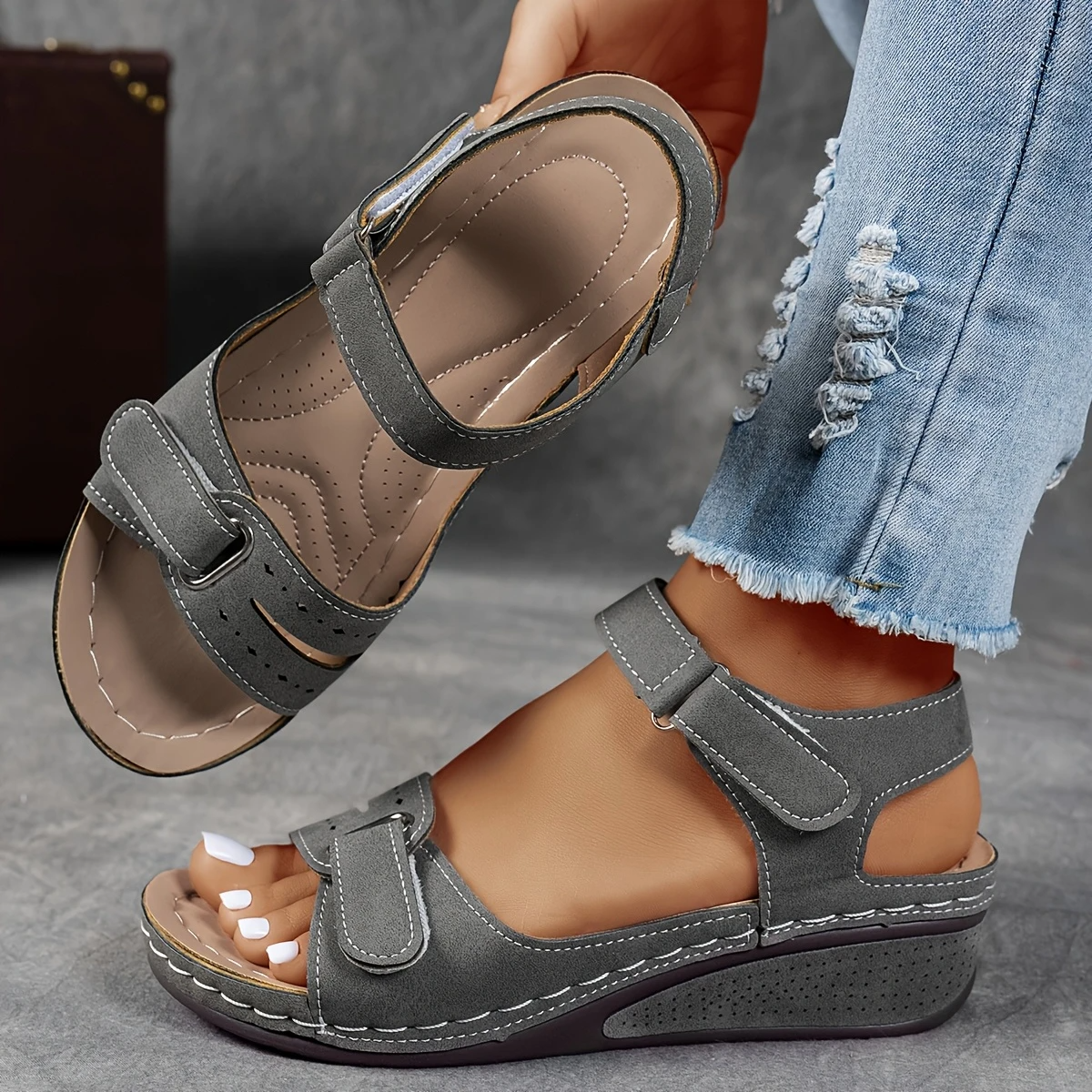 Elara™ | Orthopedic Wedge Platform Sandals