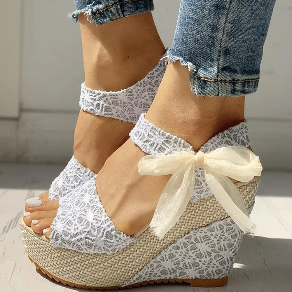 Arlene™ | Lace Bow Sandals