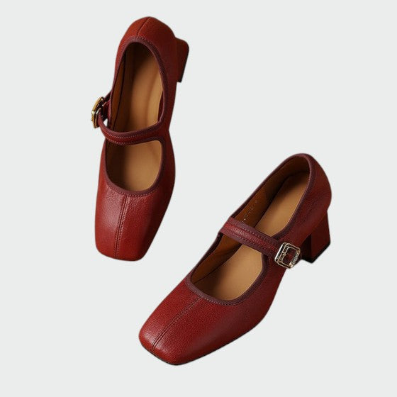 Olivia™ | Block-Heel Buckle Mary Jane Shoes