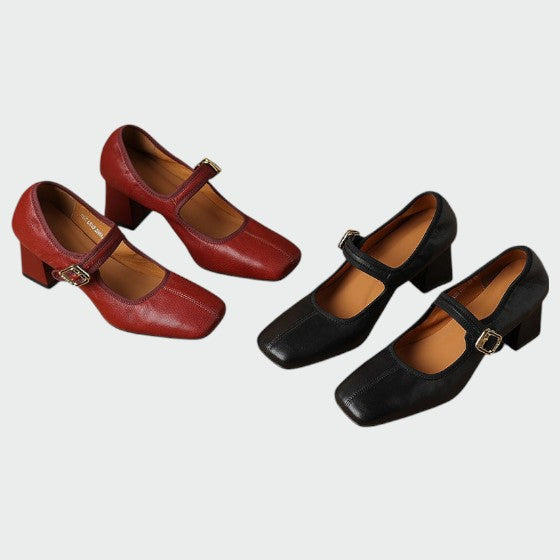 Olivia™ | Block-Heel Buckle Mary Jane Shoes