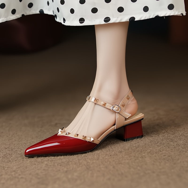 Amor™ | Rivet Strap Heels