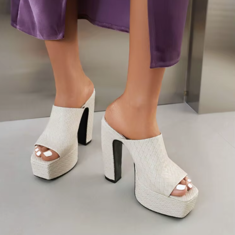 Bianca Vegan Leather Platform Sandals