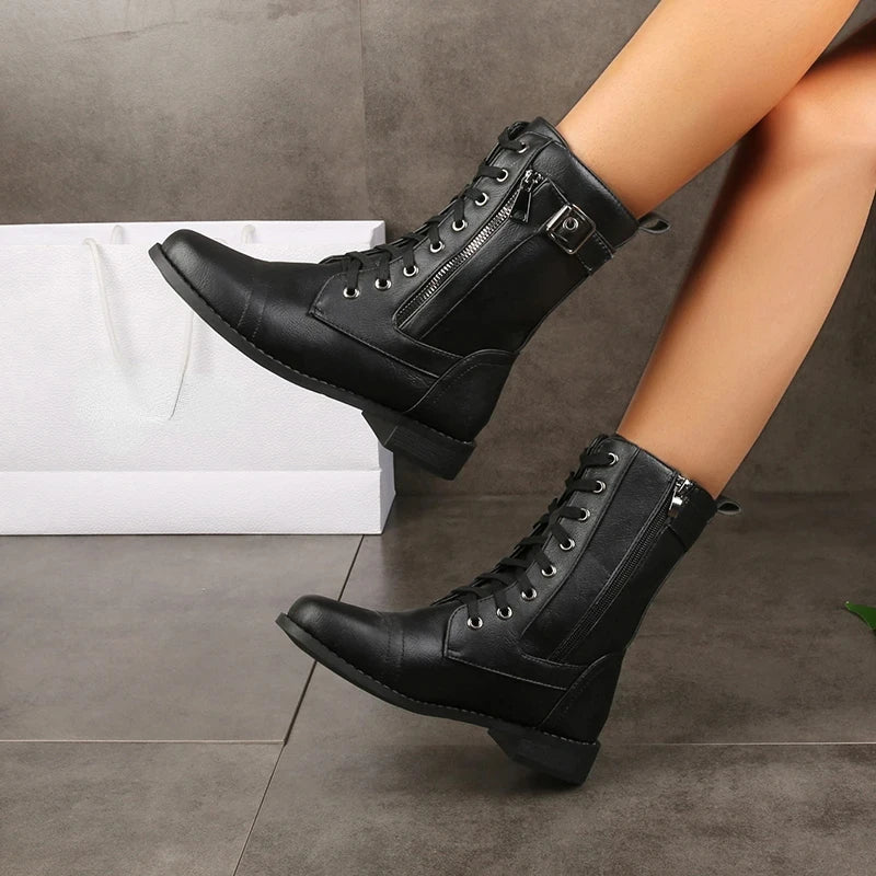 Mallory Lace-Up Combat Boots