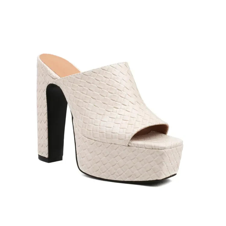 Bianca Vegan Leather Platform Sandals