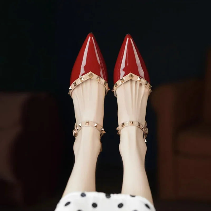Amor™ | Rivet Strap Heels