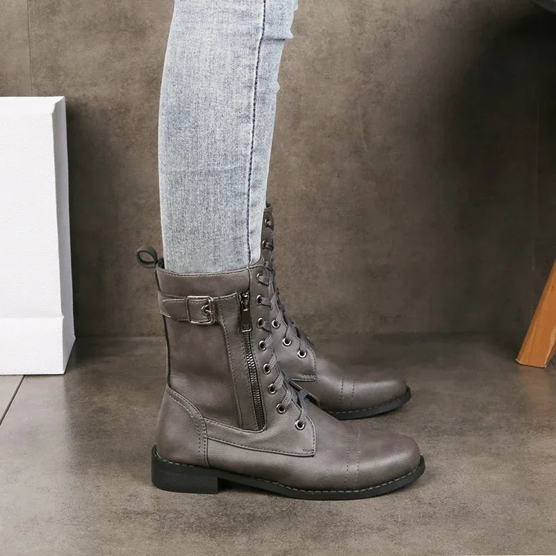 Mallory Lace-Up Combat Boots