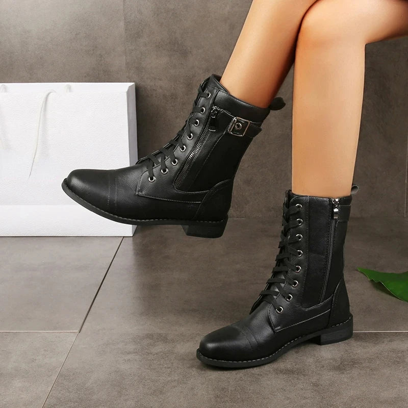 Mallory Lace-Up Combat Boots