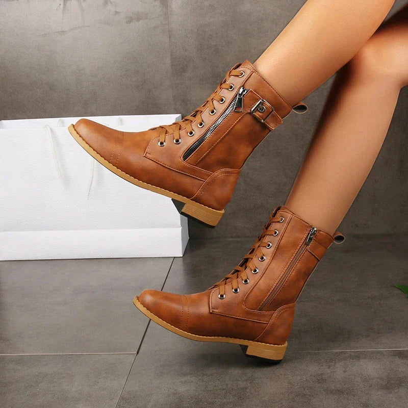 Mallory Lace-Up Combat Boots