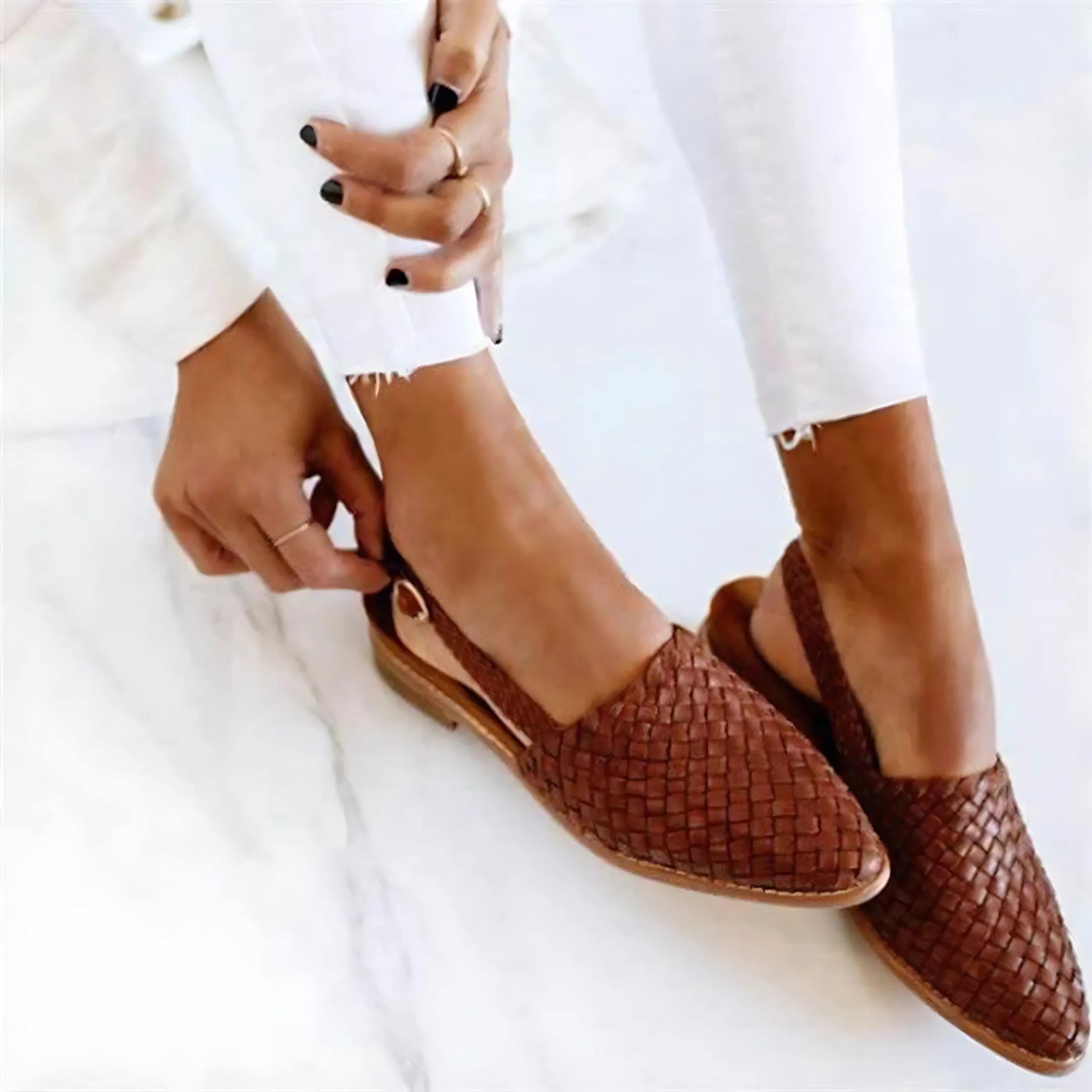 Liv | Chic Woven Slingbacks